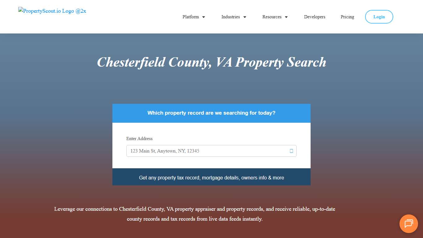 Chesterfield County, VA Property Records Search - Propertyscout.io