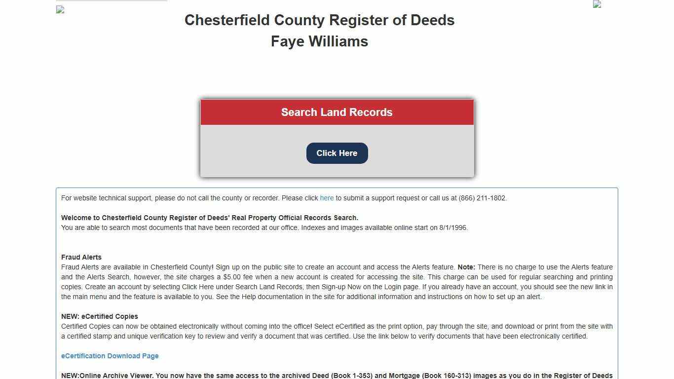 Chesterfield County Register of Deeds Faye Williams