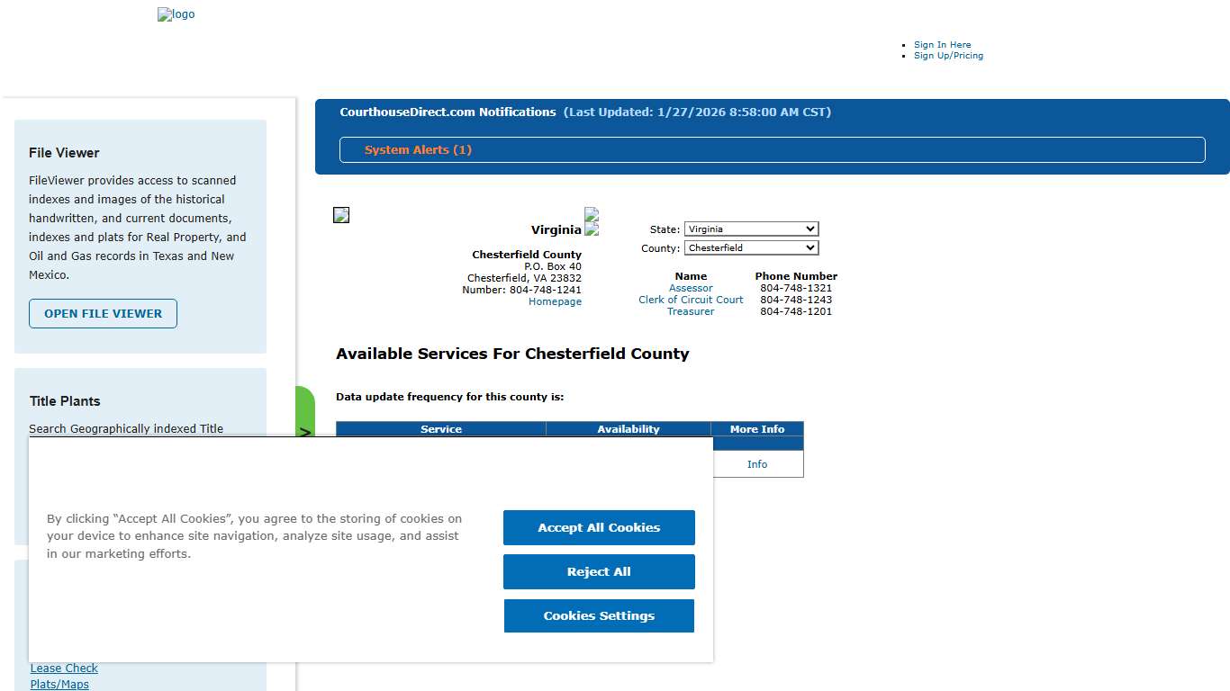 Search Chesterfield County Public Property Records Online CourthouseDirect.com